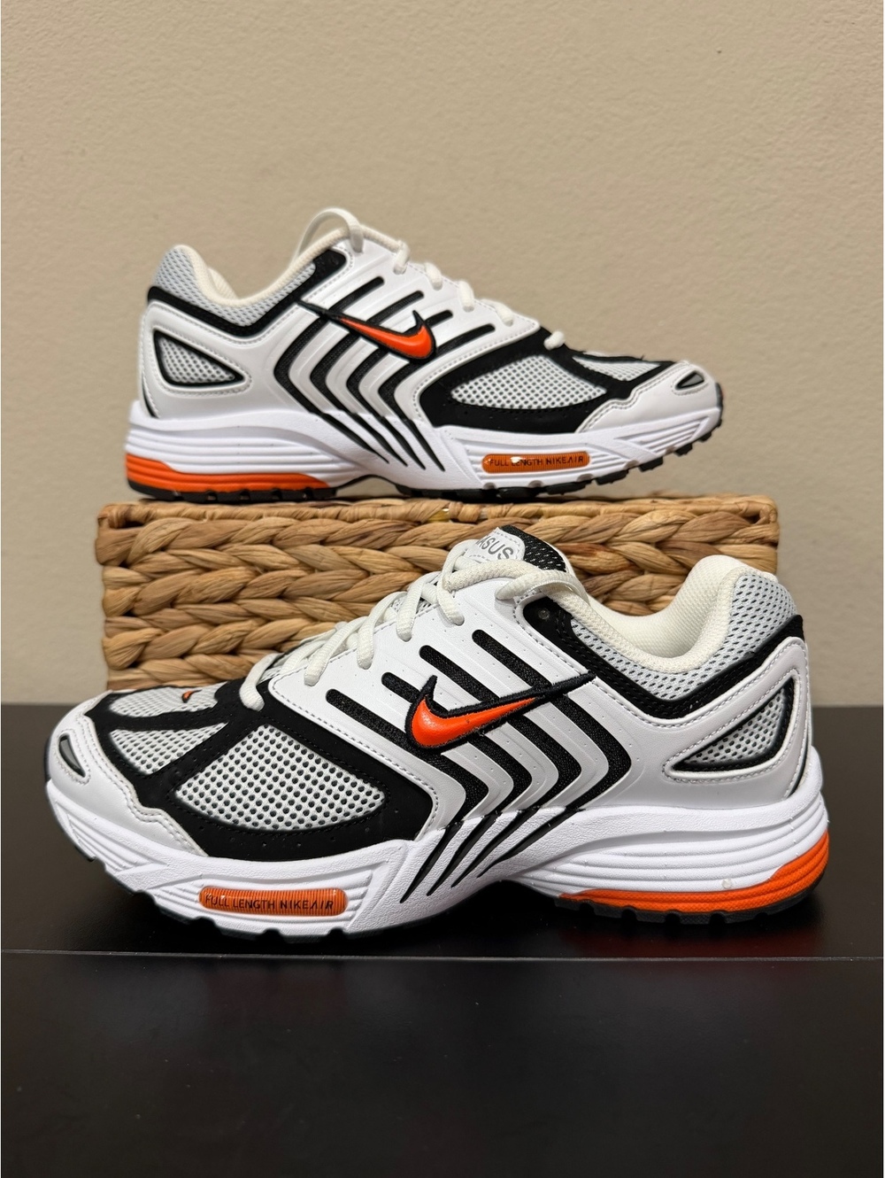 Size 10.5 - Nike Air Pegasus 2K5 White Safety Orange
